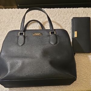 Kate Spade Black Satchel and Wallet Set